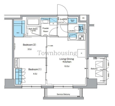 ルフォンプログレ押上EASTの物件間取画像